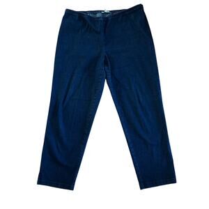 Eileen Fisher Jeans Womens Size Large Stretch Denim Side Zip Elastic Waist